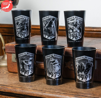 RARE Godzilla -1.0 Minus One Ichiban Kuji 2023 Tumbler Cup Set of 6 EXPRESS JPN-image