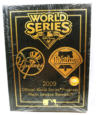 2009 World Series Yankees vs. Phillies Program Leather Bound Easton Press-image