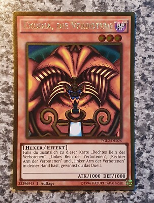 2015 Yugioh PGL2-DE026 Exodia the Forbidden One Premium Gold Rare 1st MINT-image