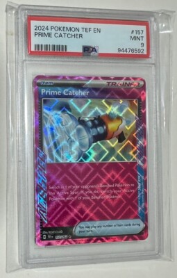 Pokemon TCG Prime Catcher Temporal Forces PSA Graded Near Mint 9-image