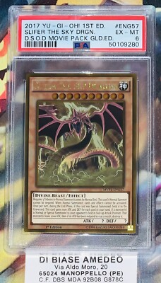  ️PSA 6 SLIFER THE SKY DRAGON MVP1-ENG57 D.S.O.D. MOVIE PACK GLD.ED. 2017!-image