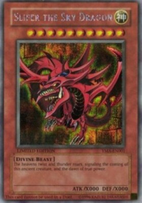 Yugioh-Slifer the Sky Dragon-Secret Rare-Limited Edition-YMA EN001 (DAMAGED)-image