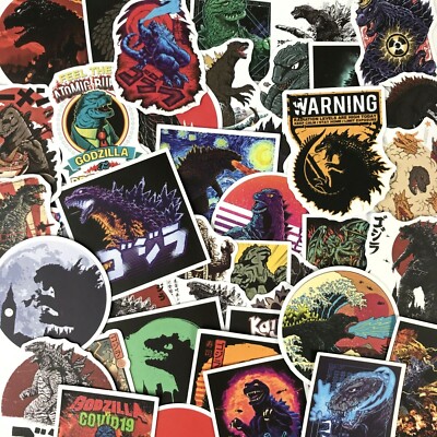 50pc Godzilla vs King Kong Laptop PS4 XBOX Decal Scifi Movie Sticker Pa-image