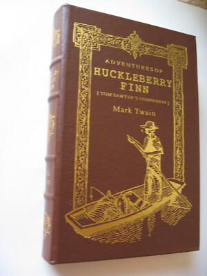 Adventures of Huckleberry Finn  Mark Twain Easton Press FULL LEATHER Nice-image