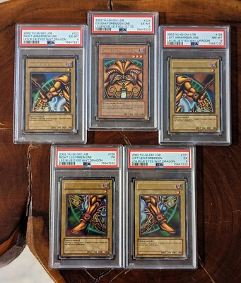 PSA 6 1st Edition Exodia The Forbidden One LOB-124 2002 Yu-Gi-Oh! + All 5 Pieces-image