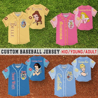 Custom Coquette Princess Disney Baseball Jersey Gift For Kid Men Women-image