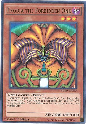 Yu-Gi-Oh Card - YGLD-ENA17 - EXODIA THE FORBIDDEN ONE (ultra rare holo) -NM/Mint-image