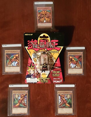 Yu-Gi-Oh Series 1 Exodia The Forbidden-#1120 Figure Keychain + Exodia 5 Card Set-image