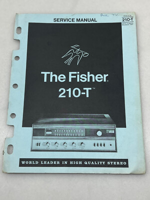 Fisher Model 210-T Original Service Manual Free Shipping-image