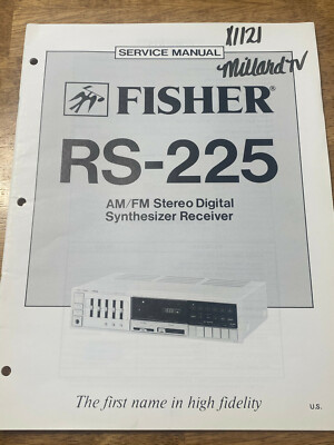 FISHER RS-225 AM / FM STEREO DIGITAL RECEIVER ORIGINAL SERVICE REPAIR MANUAL -image