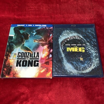 Godzilla vs. Kong & The Meg (Blu-ray & Digital) NEW Sealed!-image
