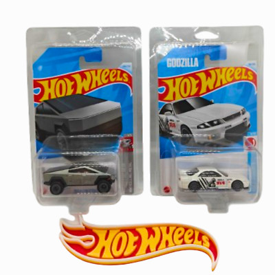 2024 Hot Wheels Tesla Cybertruck Zamac & Godzilla Nissan Skyline GT-R (BNCR33)-image