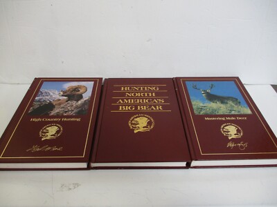 3- North American Hunting Club Leather H Books Bear -Mule Deer- High Country-image