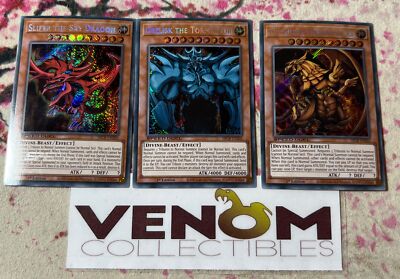 (M/NM) Egyptian God Set Slifer Obelisk Ra Secret SBCB-EN201 202 203 SPEED DUEL-image