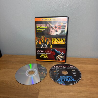 Godzilla Triple Feature, vs. Mothra & King Ghidorah (DVD, 2014, 2-Disc Set) Used-image