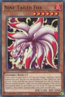  1x Nine-Tailed Fox - EGS1-EN009 - Common - 1st Edition - Egyptian God Deck: Sli-image