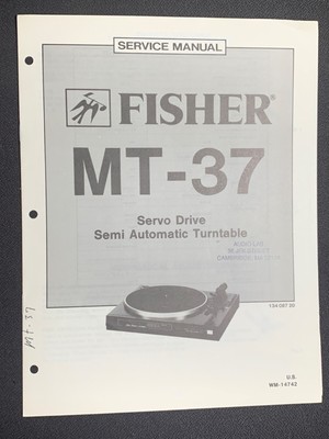 Fisher MT-37 Service Manual Servo Drive Semi-Automatic Turntable Original-image