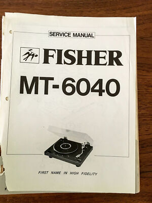 Fisher 6040 Record Player / Turntable Service Manual *Original*-image