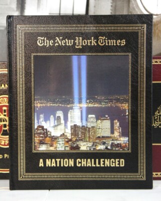 A NATION CHALLENGED NY TIMES- Easton Press - OVERSIZED -  Afghanistan 9-11-image