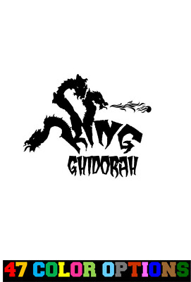 Vinyl Decal Truck Car Sticker Laptop - Kaiju Monster Godzilla King Ghidorah v2-image