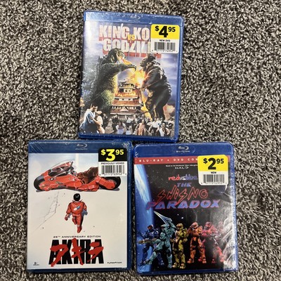 Blue Ray Disc Lot Of 3 NEW AKIRA/RvB Shisno Paradox/KingKong V Godzilla-image