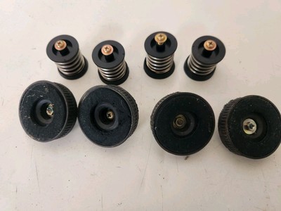 4 FISHER MT-6360 COMPLETE SET OF ORIGINAL TURNTABLE FEET & SPRINGS FOR VIBRATION-image