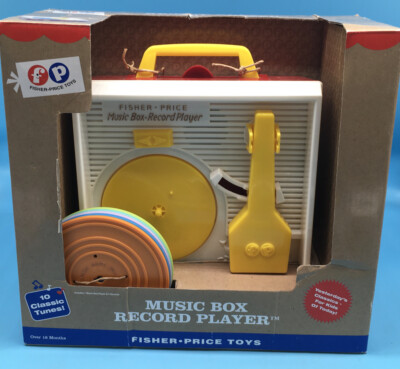 Fisher Price Music Box Toy Record Player #01697 With 5 Discs Original Box NOS-image