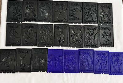 Yu-Gi-Oh Black Plastic Molds Cards Stamps - NO DUPLICATES - LOT OF 22 CHARACTERS-image