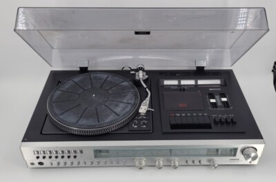 Fisher MCE-4040 Hi-Fi Music Center Turntable Radio Tape Deck - AS-IS - EB-10025-image