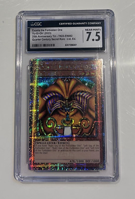 Yu-gi-oh Exodia The Forbidden One Quarter Century Secret Rare TN23-EN002 - CGC-image