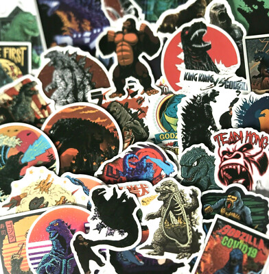100pc Godzilla vs King Kong Laptop PS4 XBOX Decal Scifi Movie Sticker Pack-image