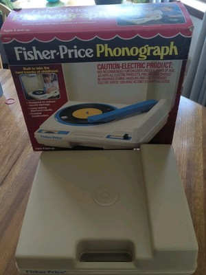 Vtg 1984 Fisher Price Record Player Turntable  33-45 RPM Tested Complete Clean-image