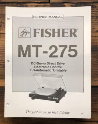 Fisher MT-275 Record Player / Turntable  Service Manual *Original*-image