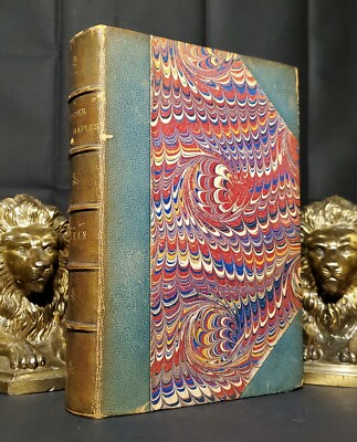 1888 ~ UNDER THE MAPLES A Story Of Village Life By Walter N. Hinman Leather 1ST-image