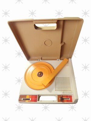 Vintage 1978 Fisher-Price Record Player Portable Tested Working #825 33 45 RPM-image