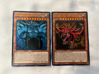 SLIFER THE SKY DRAGON OBELISK THE TORMENTOR ULTRA RARE LDK2-ENS02 EGS1-EN001 YGO-image