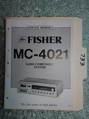 Fisher MC-4021 service manual original repair book stereo receiver tuner radio-image
