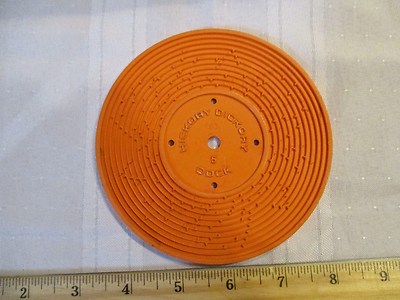 Fisher Price Record Player Vintage 995 orange Hickory Dickory Dock Edelweiss 5-image