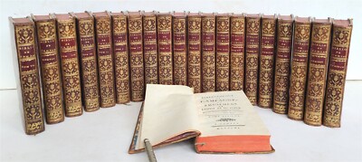 1761-1769 BIBLIOTHEQUE DE CAMPAGNE 21 VOLUMES antique in FRENCH DECORATIVE BOUND-image