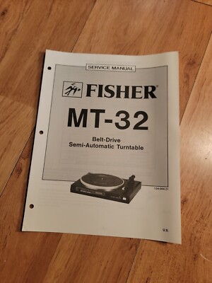 Fisher MT 32 Turntable Service Manual repair-image