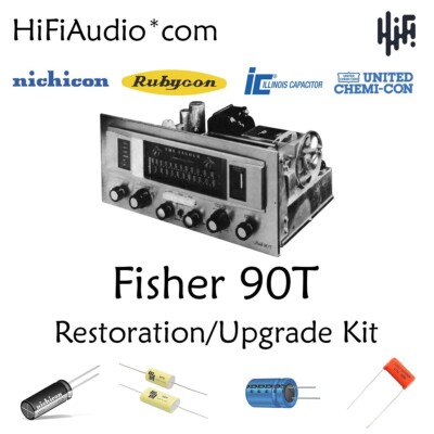 Fisher 90T tuner restoration recap repair service rebuild capacitor kit fix-image