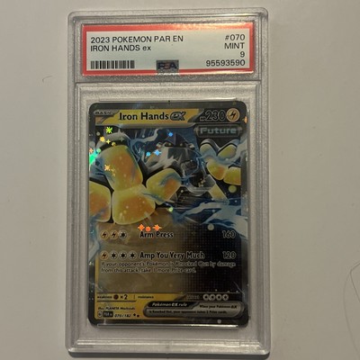 Pokémon TCG Paradox Rift Iron Hands EX Holo #70 PSA 9 Graded Scarlet Violet-image