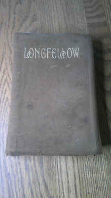 Longfellow's poems leather bound book biographical Henry Ketchum pub. A.L. Burt-image