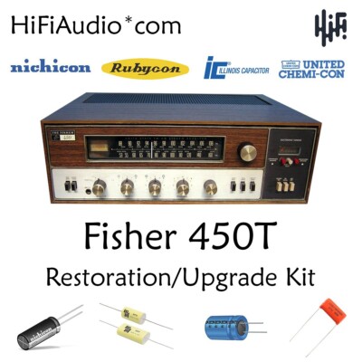 Fisher 450T receiver restoration recap repair service rebuild kit fix capacitor-image
